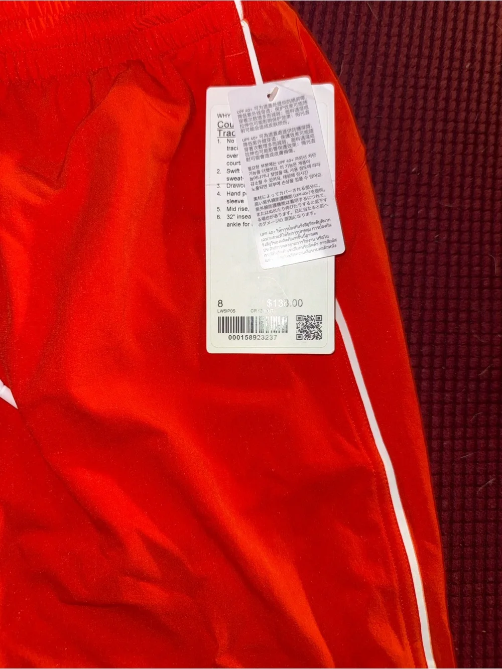 Lululemon Bright Orange tank and pants set